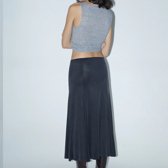 Paloma Wool Vicky Black Velvet Skirt Size S - Picture 2 of 6